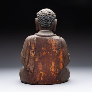 A rare Chinese dry lacquer figure of a Luohan, Ming — photo 3