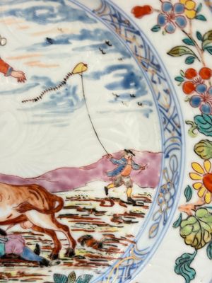 A rare Chinese Dutch-decorated 'The miracle of Zaandam' plate and cup, Qianlong — photo 5