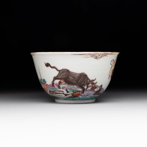 A rare Chinese Dutch-decorated 'The miracle of Zaandam' plate and cup, Qianlong — photo 4