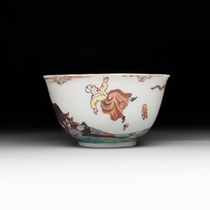 A rare Chinese Dutch-decorated 'The miracle of Zaandam' plate and cup, Qianlong — photo 5