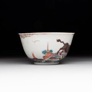A rare Chinese Dutch-decorated 'The miracle of Zaandam' plate and cup, Qianlong — photo 7