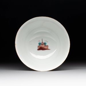 A rare Chinese Dutch-decorated 'The miracle of Zaandam' plate and cup, Qianlong — photo 8
