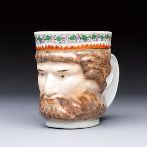 A rare Chinese export porcelain 'Neptune' mug, Qianlong, ca. 1785 — 照片 1