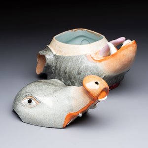 A rare Chinese famille rose 'boar head' tureen and cover, Qianlong — foto 7