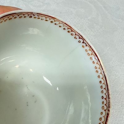 A rare Chinese famille rose export tea bowl and saucer with 'Apollo Playing the Lyre' — photo 16