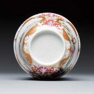 A rare Chinese famille rose Meissen-style 'Maritime subject' tea bowl and saucer — 照片 9