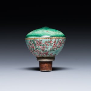 A rare Chinese famille rose opium pipe with narrative scenes, 19th C. — 照片 11
