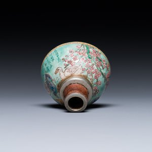 A rare Chinese famille rose opium pipe with narrative scenes, 19th C. — 照片 13
