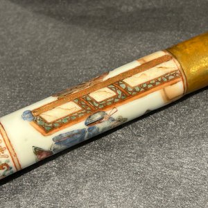 A rare Chinese famille rose opium pipe with narrative scenes, 19th C. — 照片 35