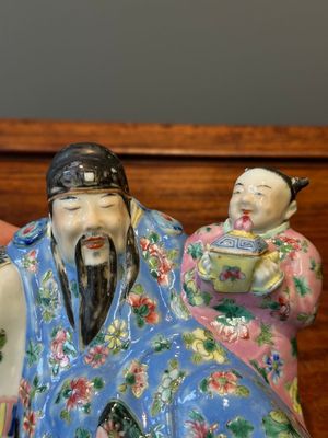A rare Chinese famille rose water dropper in the shape of Libai, Qianlong/Jiaqing — 照片 3