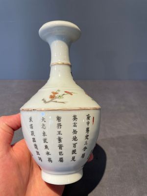 A rare Chinese famille rose 'Wu Shuang Pu' vase and a 'nine peaches' jar, Guangxu mark, 19th C. — foto 10