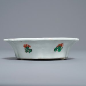 A rare Chinese famille verte candle sconce, Kangxi — 照片 4