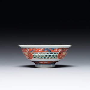 A rare Chinese famille verte double-walled reticulated cup and saucer, Kangxi — photo 12