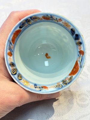 A rare Chinese famille verte reticulated double-walled cup and saucer, artemisia leaf mark, Kangxi — photo 7