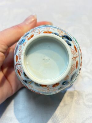 A rare Chinese famille verte reticulated double-walled cup and saucer, artemisia leaf mark, Kangxi — photo 8