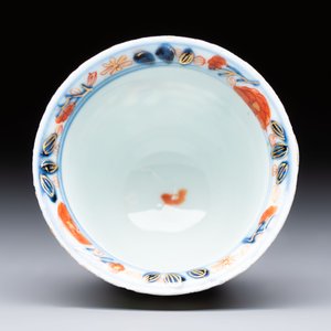 A rare Chinese famille verte reticulated double-walled cup and saucer, artemisia leaf mark, Kangxi — photo 9