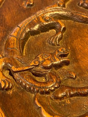 A rare Chinese huanghuali wood 'duo bao ge' cabinet of curiosities with chilong design, 18/19th C. — photo 9