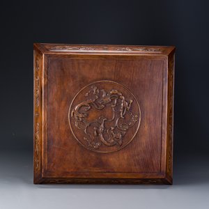 A rare Chinese huanghuali wood 'duo bao ge' cabinet of curiosities with chilong design, 18/19th C. — photo 11