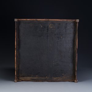 A rare Chinese huanghuali wood 'duo bao ge' cabinet of curiosities with chilong design, 18/19th C. — photo 13