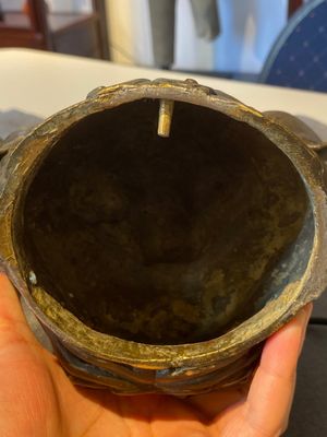 A rare Chinese inlaid bronze lion-form censer, Ming — 照片 19
