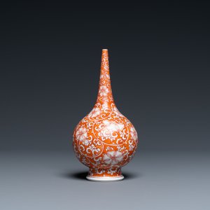 A rare Chinese islamic market iron-red-ground rosewater sprinkler, Kangxi — 照片 3