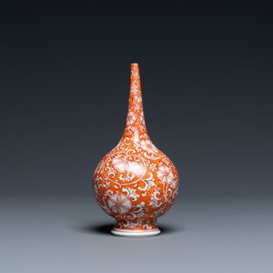 A rare Chinese islamic market iron-red-ground rosewater sprinkler, Kangxi — 照片 4