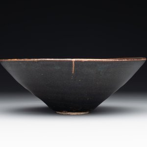 A rare Chinese Jizhou leaf-decorated conical tea bowl, Southern Song — photo 2