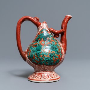 A rare Chinese kinrande peach-shaped ewer, Jiajing — 照片 4