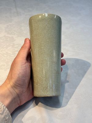 A rare Chinese Longquan celadon cylindrical vase, Southern Song — foto 21