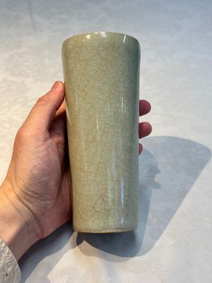 A rare Chinese Longquan celadon cylindrical vase, Southern Song — foto 24