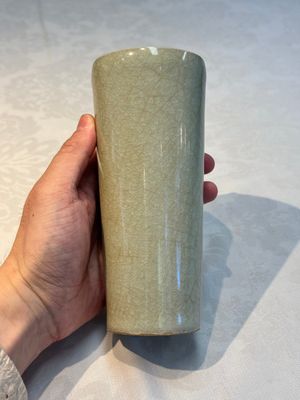 A rare Chinese Longquan celadon cylindrical vase, Southern Song — foto 25