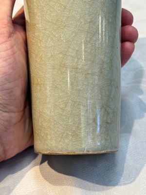 A rare Chinese Longquan celadon cylindrical vase, Southern Song — foto 26