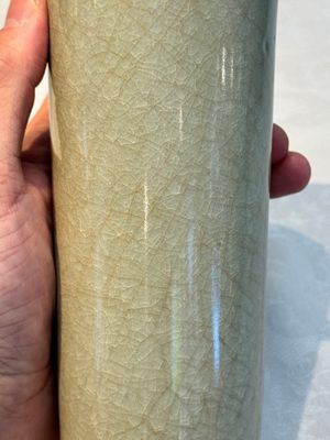 A rare Chinese Longquan celadon cylindrical vase, Southern Song — foto 27