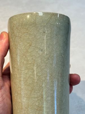 A rare Chinese Longquan celadon cylindrical vase, Southern Song — foto 29