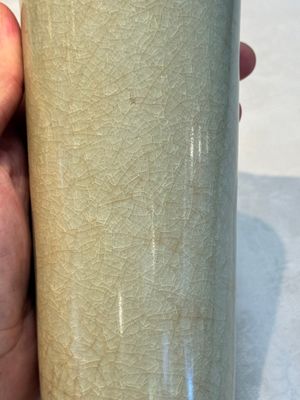A rare Chinese Longquan celadon cylindrical vase, Southern Song — foto 32