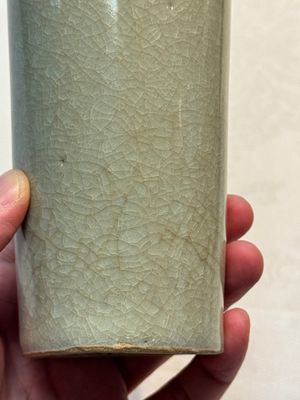 A rare Chinese Longquan celadon cylindrical vase, Southern Song — foto 5