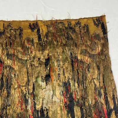 A rare Chinese peacock-feather brocade 'Dragons amid Clouds and Waves' panel — photo 24