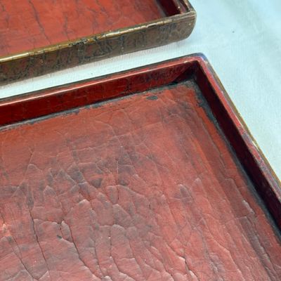 A rare Chinese polychrome and gilt-decorated lacquer rectangular box and cover with dragons — photo 12
