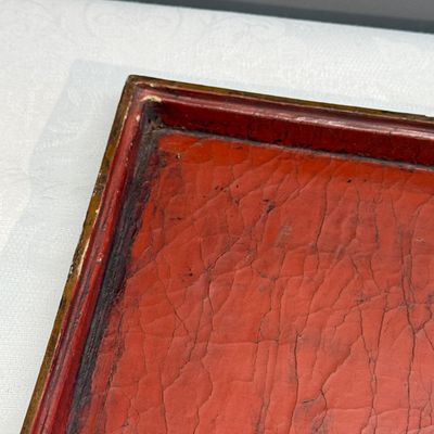 A rare Chinese polychrome and gilt-decorated lacquer rectangular box and cover with dragons — photo 16
