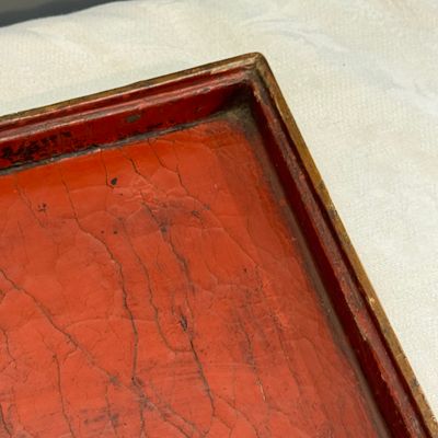 A rare Chinese polychrome and gilt-decorated lacquer rectangular box and cover with dragons — photo 17