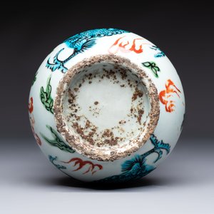 A rare Chinese polychrome Swatow 'Dragon' vase, Ming — photo 6