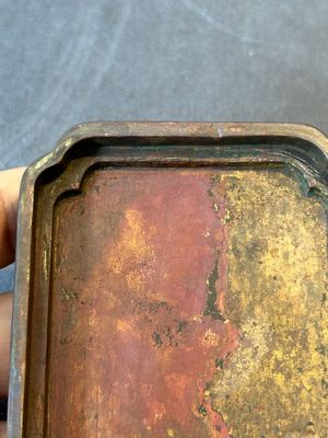 A rare Chinese rectangular bronze box and cover, Ming — foto 8