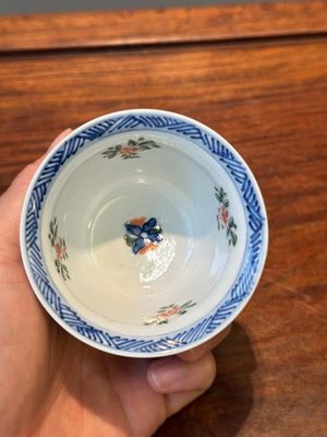 A rare Chinese reticulated double-walled famille verte cup, Kangxi — photo 3