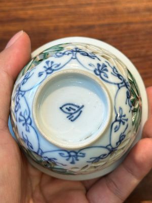 A rare Chinese reticulated double-walled famille verte cup, Kangxi — photo 7