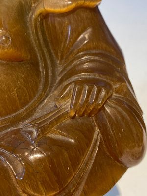 RETOUR DHL 07/11/2024 Een zeldzame Chinese sculptuur van Boeddha in rinoceroshoorn, eind 19e eeuw — 照片 16