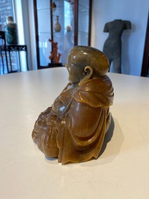 RETOUR DHL 07/11/2024 Een zeldzame Chinese sculptuur van Boeddha in rinoceroshoorn, eind 19e eeuw — 照片 4