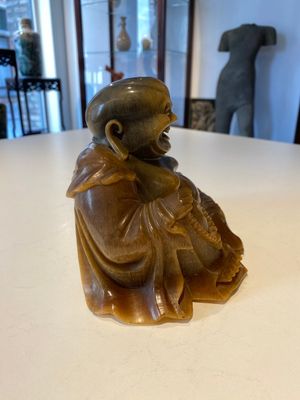 RETOUR DHL 07/11/2024 Een zeldzame Chinese sculptuur van Boeddha in rinoceroshoorn, eind 19e eeuw — 照片 6