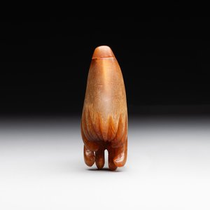 A rare Chinese rhinoceros horn snuff bottle in the shape of a Buddha hand, 19th C. — foto 1