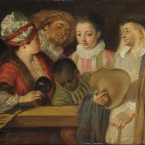 A rare Chinese rose-grisaille cup and saucer after 'Actors of the Comédie-Francaise' by Watteau, Yongzheng/Qianlong — 照片 7