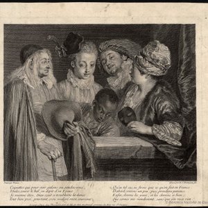 A rare Chinese rose-grisaille cup and saucer after 'Actors of the Comédie-Francaise' by Watteau, Yongzheng/Qianlong — 照片 8